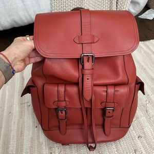 NWOT Coach Terracotta Hudson leather backpack